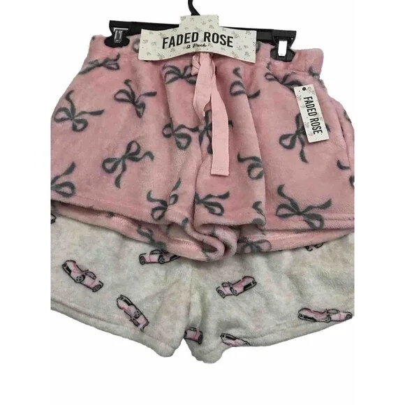 Fade Rose Women’s  Pajamas Shorts Size M Pink/ Ivory Color Intimate  Sleepwear - Picture 10 of 13